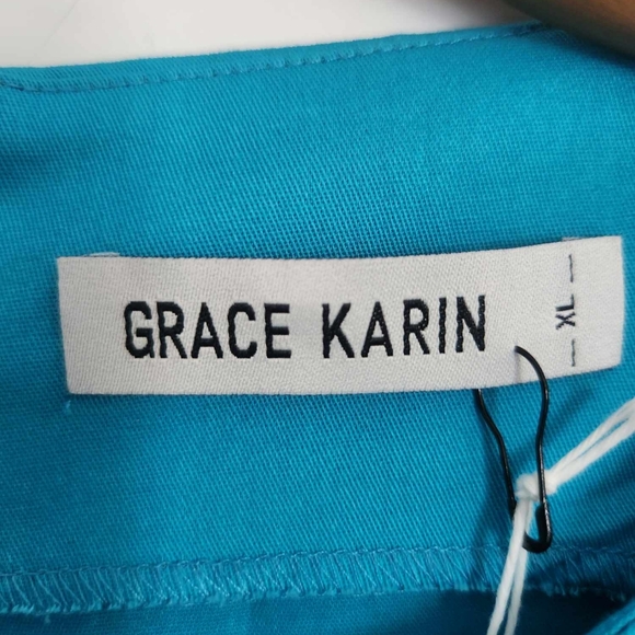 Pretty Grace Karin turquoise belted dress - Picture 4 of 9